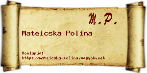 Mateicska Polina névjegykártya